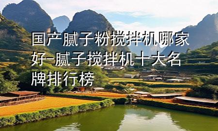 國產(chǎn)膩?zhàn)臃蹟嚢铏C(jī)哪家好-膩?zhàn)訑嚢铏C(jī)十大名牌排行榜