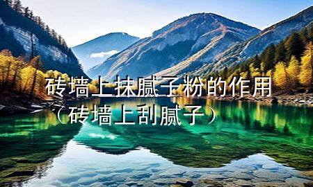 磚墻上抹膩?zhàn)臃鄣淖饔茫ùu墻上刮膩?zhàn)樱?>
             </div>
             <!--文章無圖的情況下插入一張圖片end-->
              
      <p>大家好，今天小編關(guān)注到一個(gè)比較有意思的話題，就是關(guān)于磚墻上抹膩?zhàn)臃鄣淖饔玫膯栴}，于是小編就整理了1個(gè)相關(guān)介紹磚墻上抹膩?zhàn)臃鄣淖饔玫慕獯?，讓我們一起看看吧?/p><ol type=