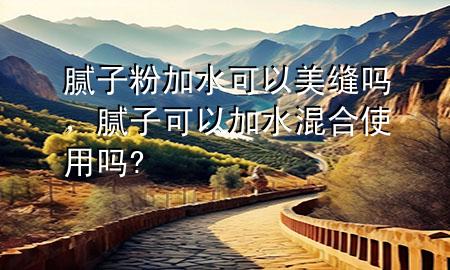 膩子粉加水可以美縫嗎，膩子可以加水混合使用嗎?
