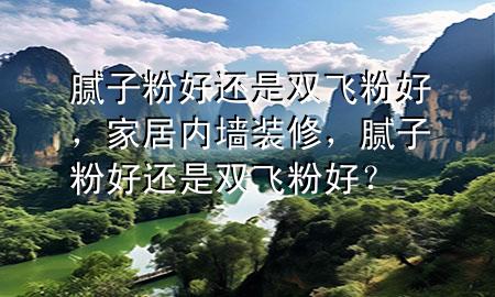 膩子粉好還是雙飛粉好，家居內墻裝修，膩子粉好還是雙飛粉好？