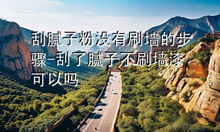 刮膩子粉沒有刷墻的步驟-刮了膩子不刷墻漆可以嗎