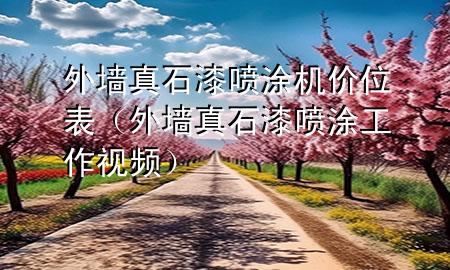 外墻真石漆噴涂機(jī)價位表（外墻真石漆噴涂工作視頻）