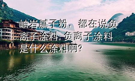 岫巖膩?zhàn)臃?，都在說(shuō)負(fù)離子涂料,負(fù)離子涂料是什么涂料啊?
