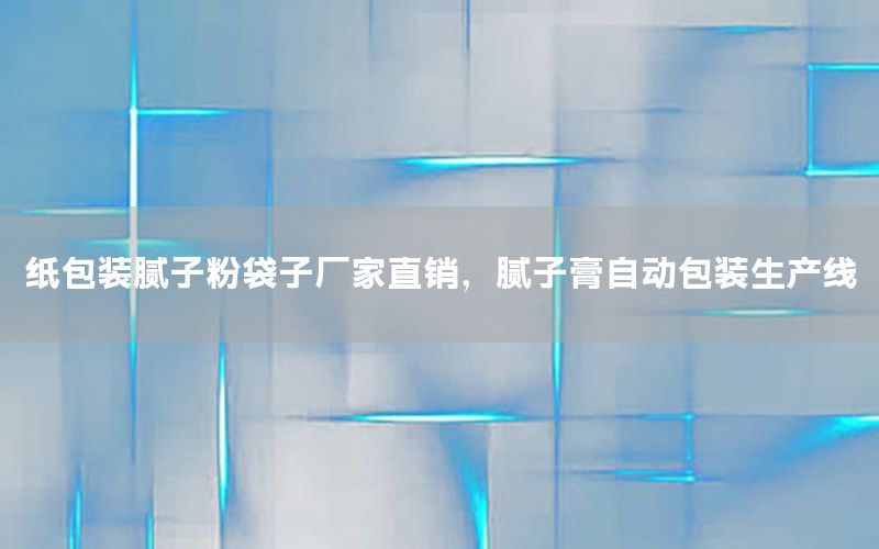 紙包裝膩子粉袋子廠家直銷，膩子膏自動包裝生產(chǎn)線