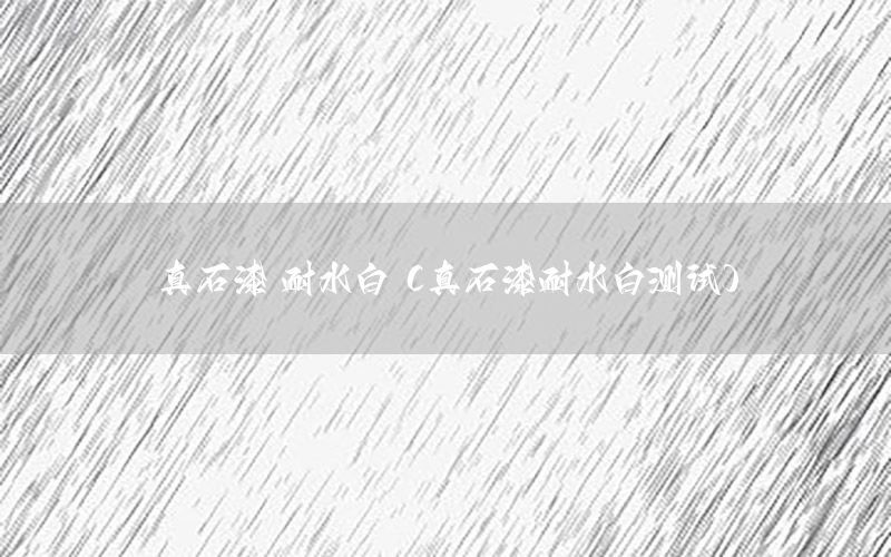 真石漆 耐水白（真石漆耐水白測(cè)試）