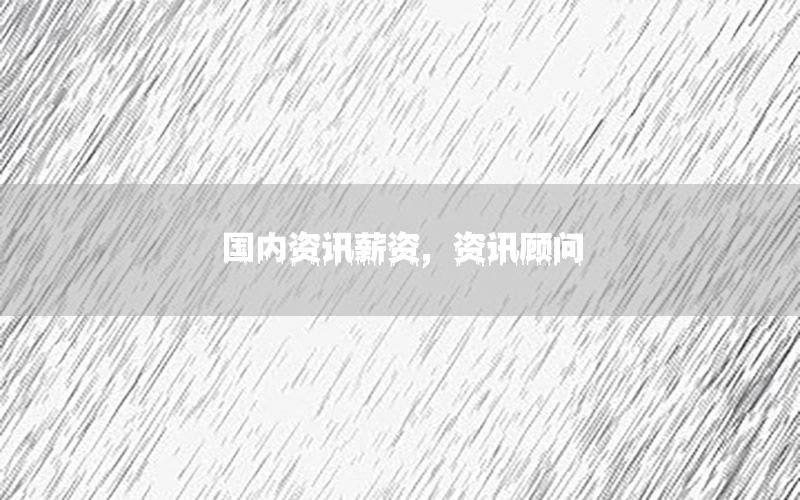國(guó)內(nèi)資訊薪資，資訊顧問(wèn)