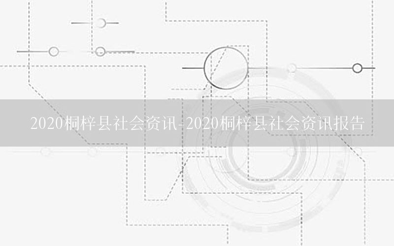 2020桐梓縣社會資訊-2020桐梓縣社會資訊報告
