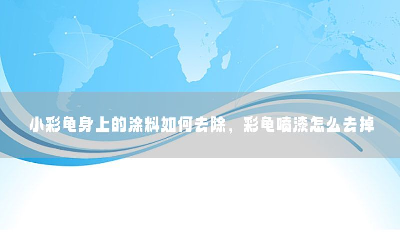 小彩龜身上的涂料如何去除，彩龜噴漆怎么去掉